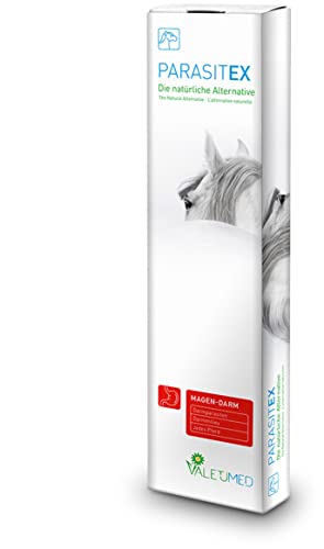 Valetumed Parasitex, 60 ml, natürliche Alternative zur Entwurmung, ideal zur Weidezeit, für alle Pferde und Ponys Valetumed Parasitex, 60 ml, natürliche Alternative zur Entwurmung, ideal zur Weidezeit, für alle Pferde und Ponys von Valetumed