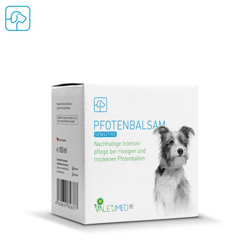 Valetumed Pfotenbalsam Sensitive 100 ml Intensivpflege bei rissigen und trockenen Pfotenballen Valetumed Pfotenbalsam Sensitive 100 ml Intensivpflege bei rissigen und trockenen Pfotenballen von Valetumed