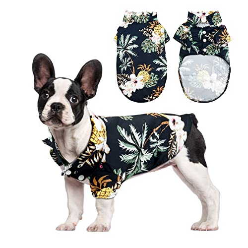 Hawaii Hunde T-Shirt,T-Shirts mit Kokosnussbaum Bedruckt,Seaside Resort Style Haustier Coole Kleidung,Modische Hundebekleidung,Weiches Bequemes Shirt,Atmungsaktive Kleidung für Große Hunde (XL) von Valicaer