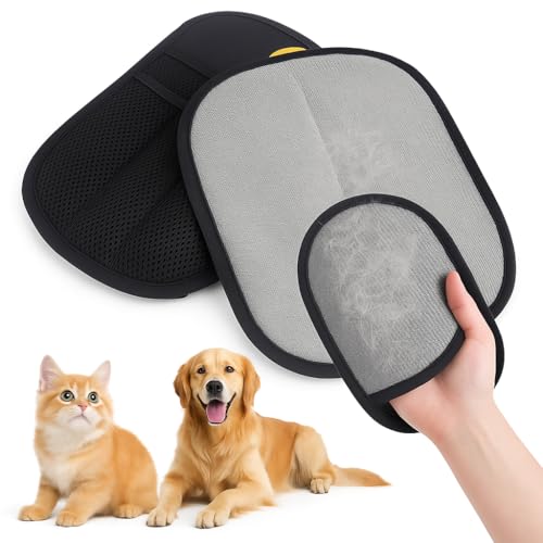 Valicaer 2 Stück Pet Hair Removal Glove for Cats & Dogs,Fur Magnet Tierhaarentferner handschuh Wiederverwendbare Pflegehandschuhe für Katzen, Reinigung von Teppichen und Sofas Valicaer 2 Stück Pet Hair Removal Glove for Cats & Dogs,Fur Magnet Tierhaarentferner handschuh Wiederverwendbare Pflegehandschuhe für Katzen, Reinigung von Teppichen und Sofas von Valicaer