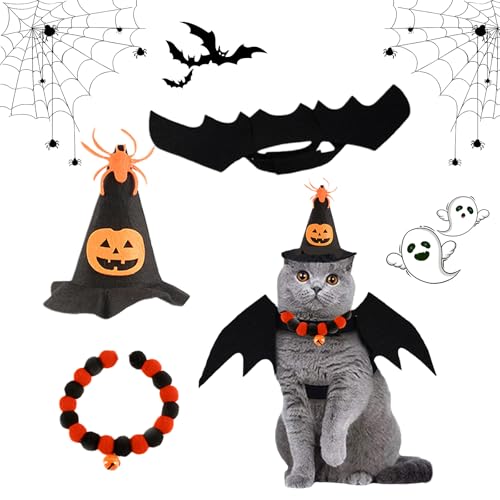 Valicaer Katzen Halloween kostüm Hund Fledermaus flügel,Haustier Kostüm mit Fledermausflügeln,Komfortabel Verstellbar Kürbisglocke & Hut,für Katzen und Hunde Halloween Party Cosplay,Schwarz (S) Valicaer Katzen Halloween kostüm Hund Fledermaus flügel,Haustier Kostüm mit Fledermausflügeln,Komfortabel Verstellbar Kürbisglocke & Hut,für Katzen und Hunde Halloween Party Cosplay,Schwarz (S) von Valicaer