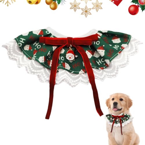Valicaer Weihnachts Haustier Halsband, Hundehalsband Fliege Kragen Weihnachten Haustier Bandana Schal Katze Halsbänder Welpenhalsband Weihnachts Kostüm für Kleine Mittlere Haustier (B) von Valicaer