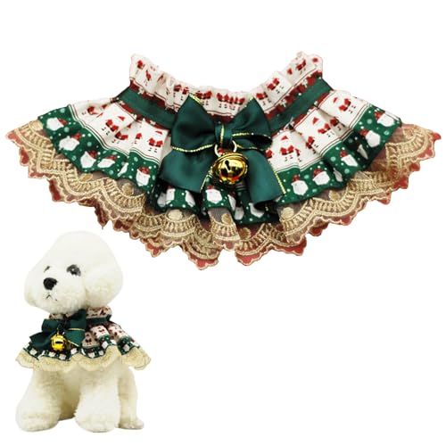 Valicaer Weihnachts Haustier Halsband, Hundehalsband Fliege Kragen Weihnachten Haustier Bandana Schal Katze Halsbänder Welpenhalsband Weihnachts Kostüm für Kleine Mittlere Haustier (C) von Valicaer