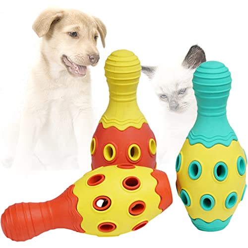 Kauspielzeug für Hunde, Zahnreinigung, Kauspielzeug für Welpen, leuchtend, klingend, mit Glocke, weich, langlebig, interaktives Haustierspielzeug, zufällige Farbe von Valink