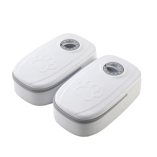 VALINK Automatischer Futterspender für Haustiere, 350 ml, automatischer Futterspender, Batterie-Stromversorgung für Hunde und Katzen, Grau von Valink