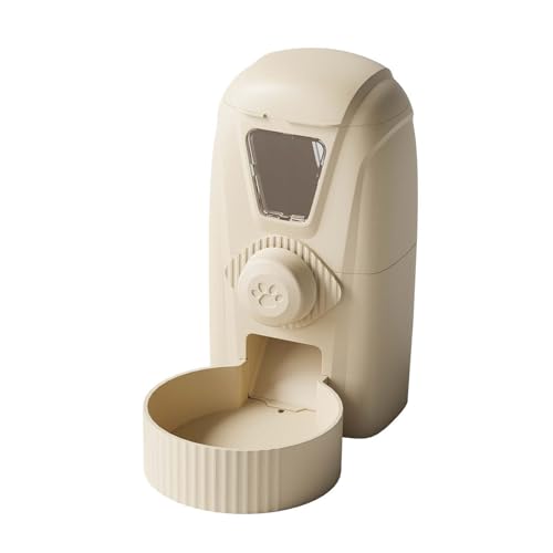 VALINK Automatischer Futterspender oder Wasserspender für Haustiere, 1 l Kapazität, automatischer Schwerkraftkäfig, hängend, für Kaninchen, Hunde, Katzen, Beige, 1 Stück von Valink