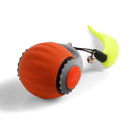VALINK Interaktiver Katzenspielzeugball, wiederaufladbarer selbstrollender Ball, Katzenspielzeug mit Glocken, elektrisch, automatisches Katzenspielzeug für Indoor-Katzen, Orange VALINK Interaktiver Katzenspielzeugball, wiederaufladbarer selbstrollender Ball, Katzenspielzeug mit Glocken, elektrisch, automatisches Katzenspielzeug für Indoor-Katzen, Orange von Valink