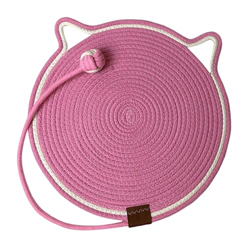VALINK Katzenkratzmatte mit Katzenballspielzeug, 2 in 1 Katzenkratzmatte, 43,2 cm Größe, natürliches Baumwollseil, Kratzmatte für Indoor-Katzen, Rosa VALINK Katzenkratzmatte mit Katzenballspielzeug, 2 in 1 Katzenkratzmatte, 43,2 cm Größe, natürliches Baumwollseil, Kratzmatte für Indoor-Katzen, Rosa von Valink
