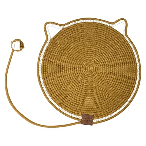 VALINK Kratzmatte mit Katzenball Spielzeug, 2 in 1 Katzenkratzmatte, 43,2 cm Größe, natürliches Baumwollseil, Kratzmatte für Indoor-Katzen, Braun VALINK Kratzmatte mit Katzenball Spielzeug, 2 in 1 Katzenkratzmatte, 43,2 cm Größe, natürliches Baumwollseil, Kratzmatte für Indoor-Katzen, Braun von Valink
