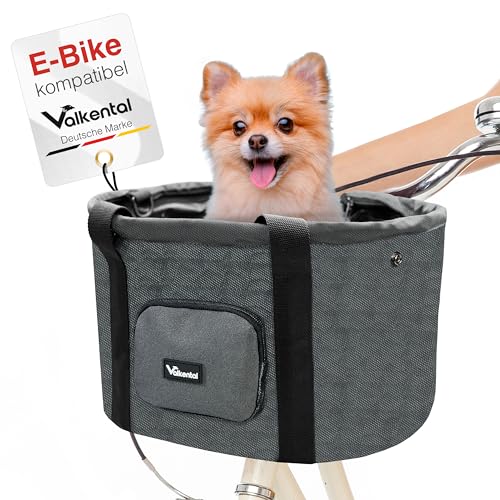 Valkental - Fahrradkorb für Hunde KLICKfix Kompatibel | Ideal als Einkaufskorb | Stabil und Sicher | Inkl. Bodenkissen & Praktischen Fächern Valkental - Fahrradkorb für Hunde KLICKfix Kompatibel | Ideal als Einkaufskorb | Stabil und Sicher | Inkl. Bodenkissen & Praktischen Fächern von Valkental