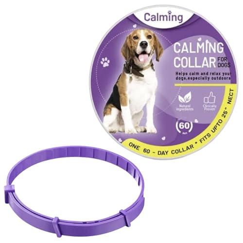 Beruhigendes Halsband für Hunde, Pheromon, beruhigend, lindert Angstzustände, Stress, Trennung, hält 60 Tage, lindert schlechtes Verhalten bis zu 68 cm, Größe flexibel, verstellbar, für alle kleinen, Beruhigendes Halsband für Hunde, Pheromon, beruhigend, lindert Angstzustände, Stress, Trennung, hält 60 Tage, lindert schlechtes Verhalten bis zu 68 cm, Größe flexibel, verstellbar, für alle kleinen, von Vallary