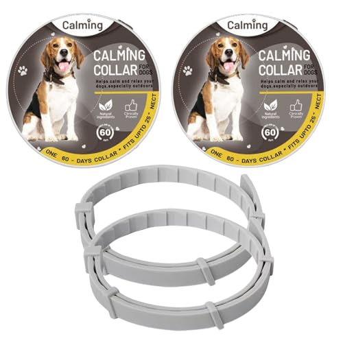 Beruhigendes Halsband für Hunde, Pheromon, beruhigend, lindert Angstzustände, Stress, Trennung, hält 60 Tage, lindert schlechtes Verhalten bis zu 68 cm, Größe flexibel, verstellbar, für alle kleinen, Beruhigendes Halsband für Hunde, Pheromon, beruhigend, lindert Angstzustände, Stress, Trennung, hält 60 Tage, lindert schlechtes Verhalten bis zu 68 cm, Größe flexibel, verstellbar, für alle kleinen, von Vallary