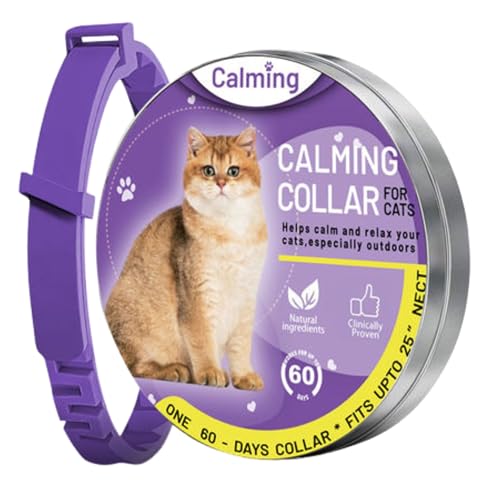 Beruhigendes Halsband für Katzen, langlebiges Pheromon-Halsband hilft Katzen für 60 Tage zu beruhigen, reduziert Stress, hilft Katzen vor Angst, lauten Geräuschen und Trennung, 1 Stück Beruhigendes Halsband für Katzen, langlebiges Pheromon-Halsband hilft Katzen für 60 Tage zu beruhigen, reduziert Stress, hilft Katzen vor Angst, lauten Geräuschen und Trennung, 1 Stück von Vallary