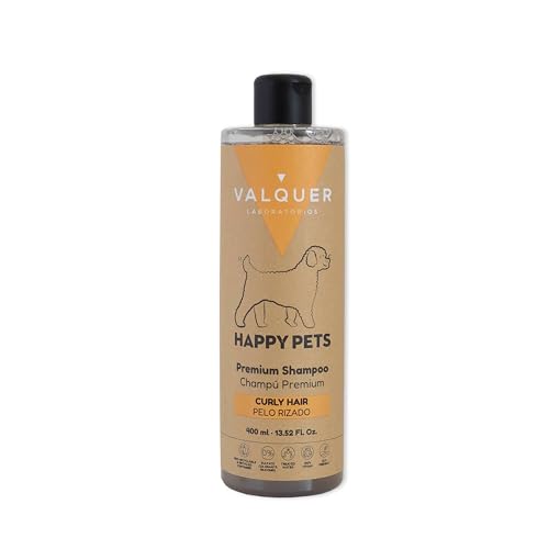 Valquer Premium Hundeshampoo für Locken, mit Panthenol und UVA-Chipsöl, Hundeshampoo, Katzenshampoo, 400 ml (lockiges Haar) von Valquer Laboratorios