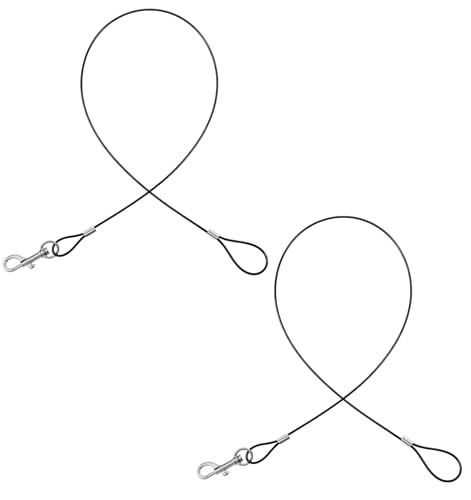 2 Stück Hundeleine Bissfest, Dog Leash mit Verlängerungsseil aus Metall, Kausichere Hundeleinen-Verlängerung für Kleine Mittelgroße Hunde, Robuste und Sichere Hundeleine von ValueBargain