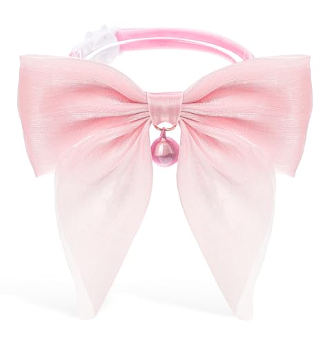 Hund Halsband, Fliege Für Hunde aus Hochwertigem Satin mit Verstellbarer Länge 17-33cm und Dekorativen Bögen Sowie Sicherheitsglocke, Ideal für Stilvolle Spaziergänge Feste oder Fotoshootings Hund Halsband, Fliege Für Hunde aus Hochwertigem Satin mit Verstellbarer Länge 17-33cm und Dekorativen Bögen Sowie Sicherheitsglocke, Ideal für Stilvolle Spaziergänge Feste oder Fotoshootings von ValueBargain