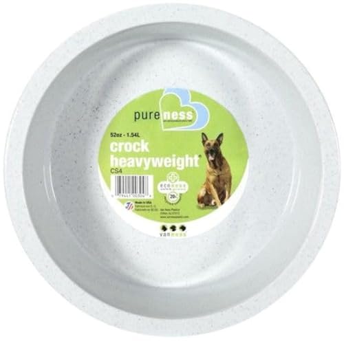 Van Ness Crock Heavyweight Dish Food Bowl for Dogs Large 52 ounces - 2 Pack von Van Ness