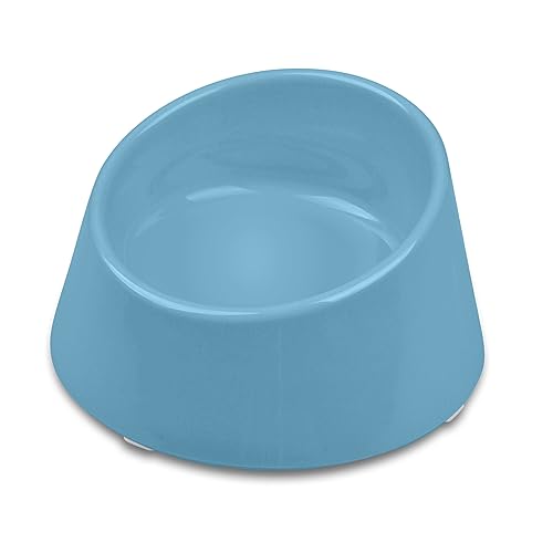 Van Ness Pets EcoWare ECW250 Katzennapf mit hoher Rückenlehne, 237 ml, Grau, ECW250, Blau von Van Ness