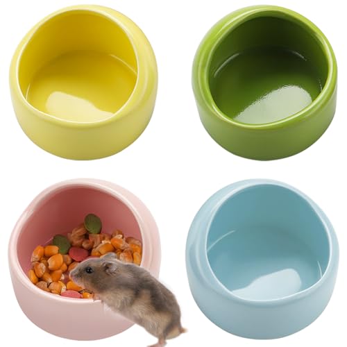 VanEnjoy Futternapf für Hamster, Keramik, Meerschweinchen, kein Verschütten, Futter- und Wassernapf für kleine Tiere, für Chinchilla, Igel, Hamster, Rennmäuse, Rosa, Blau, Gelb und Grün, 4 Stück VanEnjoy Futternapf für Hamster, Keramik, Meerschweinchen, kein Verschütten, Futter- und Wassernapf für kleine Tiere, für Chinchilla, Igel, Hamster, Rennmäuse, Rosa, Blau, Gelb und Grün, 4 Stück von VanEnjoy