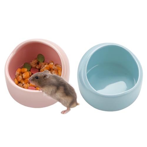 VanEnjoy Futternapf für Hamster, Keramik, Meerschweinchen, kein Verschütten, Futter- und Wassernapf für kleine Tiere, für Chinchilla, Igel, Hamster, Rennmäuse, Rosa und Blau, 2 Stück VanEnjoy Futternapf für Hamster, Keramik, Meerschweinchen, kein Verschütten, Futter- und Wassernapf für kleine Tiere, für Chinchilla, Igel, Hamster, Rennmäuse, Rosa und Blau, 2 Stück von VanEnjoy
