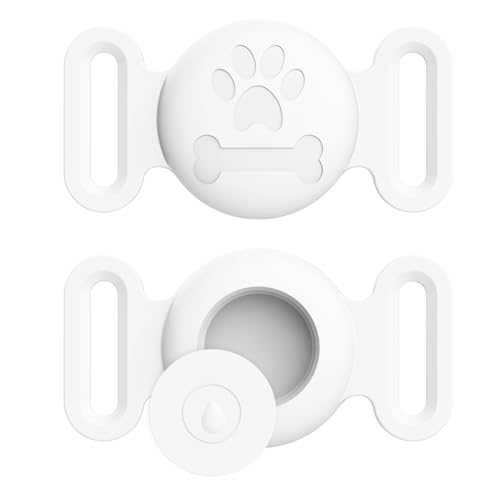 Vancle für Airtag Hülle Hundehalsband Halter, 1 Stück Air Tag Hund Schutzhülle Wasserdicht Silikon Anhänger für Apple Airtags GPS Tracker Hüllen Zubehör mit Gravierte Katzenpfote und Knochenmuster Vancle für Airtag Hülle Hundehalsband Halter, 1 Stück Air Tag Hund Schutzhülle Wasserdicht Silikon Anhänger für Apple Airtags GPS Tracker Hüllen Zubehör mit Gravierte Katzenpfote und Knochenmuster von Vancle