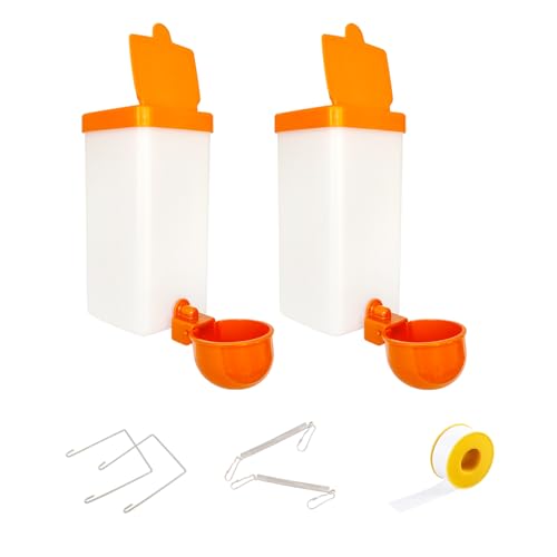 1L Kaninchen Automatischer Wasserspender Hängend Haustier Trinkflasche für Meerschweinchen Chinchillas Igel Frettchen (White, 2) von VandanCoop