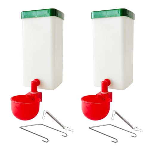 2 Stück 1L Hängende Hühnertränke mit Tasse und Halterung, automatisches Trinksystem, Kükenwasserbecher für Käfige 2 Stück 1L Hängende Hühnertränke mit Tasse und Halterung, automatisches Trinksystem, Kükenwasserbecher für Käfige von VandanCoop