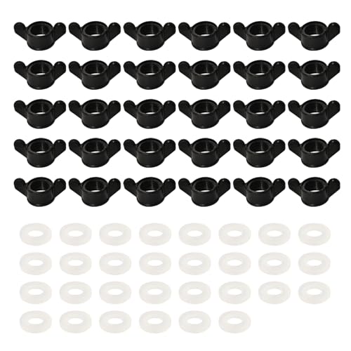 Silikon-Unterlegscheiben und Flügelmuttern für Geflügeltränke, Hühner-Wassernippel, Silikon-O-Ringe, 16 mm Außendurchmesser, 8 mm Innendurchmesser, 2 mm Dicke, Dichtung, 30 Sets Silikon-Unterlegscheiben und Flügelmuttern für Geflügeltränke, Hühner-Wassernippel, Silikon-O-Ringe, 16 mm Außendurchmesser, 8 mm Innendurchmesser, 2 mm Dicke, Dichtung, 30 Sets von VandanCoop