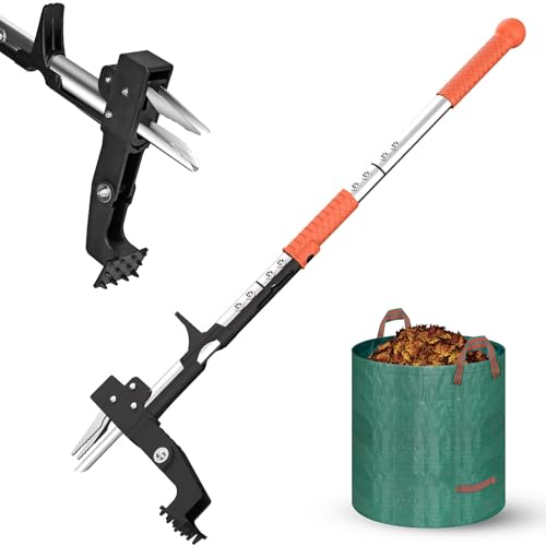 Vankarr Unkrautstecher mit Stiel Edelstahl Unkrautentferner und Gartenabfallsack Set, Löwenzahnstecher Wurzelentferner für Effizientes Entfernen von Unkraut Vankarr Unkrautstecher mit Stiel Edelstahl Unkrautentferner und Gartenabfallsack Set, Löwenzahnstecher Wurzelentferner für Effizientes Entfernen von Unkraut von Vankarr