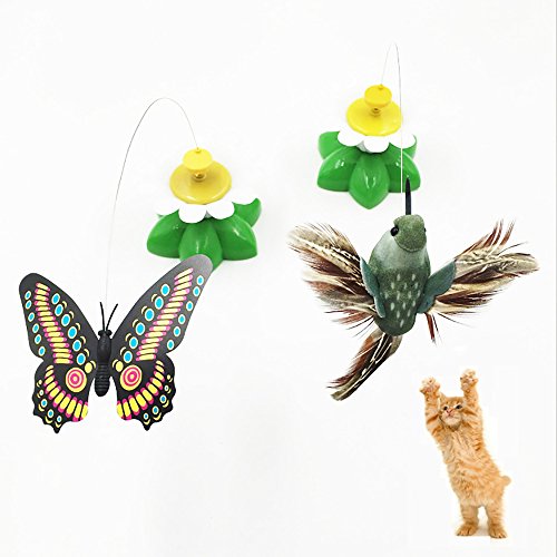 Interaktives elektrisches Spielzeug, drehender Schmetterling, Spielzeug für Katzen, zufällige Schmetterlingsjagd, Spielzeug für junge Katzen von Vankra