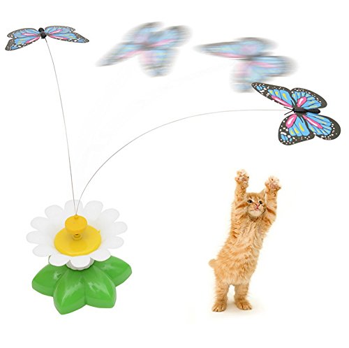 Interaktives elektrisches Spielzeug, drehender Schmetterling, Spielzeug für Katzen, zufällige Schmetterlingsjagd, Spielzeug für junge Katzen von Vankra