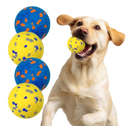Vannon Interaktive Hundebälle, unzerstörbar, Kauspielzeug für aggressive Kauer, Hundespielzeug, Apportierbälle für kleine, mittelgroße Hunde, E-TPU-Material leicht, federnd, schwimmend, 4 Stück Vannon Interaktive Hundebälle, unzerstörbar, Kauspielzeug für aggressive Kauer, Hundespielzeug, Apportierbälle für kleine, mittelgroße Hunde, E-TPU-Material leicht, federnd, schwimmend, 4 Stück von Vannon