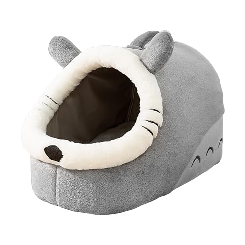 Niedliches, weiches Katzenbett, warmes, dickes Chinchilla-förmiges Katzenbett, mausförmige, warme Katzenhöhle, rutschfeste und wasserdichte Unterseite für kleine, mittelgroße und große Katzen, Welpen, Niedliches, weiches Katzenbett, warmes, dickes Chinchilla-förmiges Katzenbett, mausförmige, warme Katzenhöhle, rutschfeste und wasserdichte Unterseite für kleine, mittelgroße und große Katzen, Welpen, von Vansza