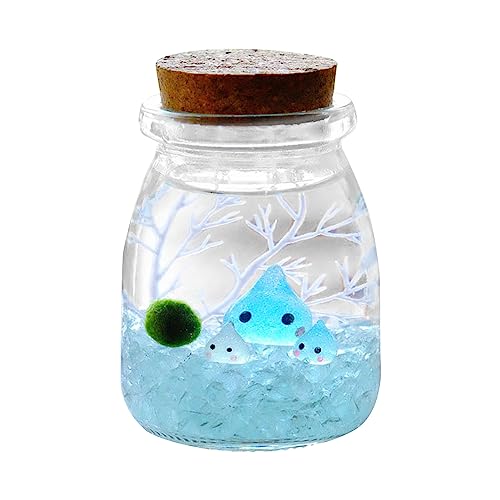 Seherlebnis-Fischtank, kreative Mikro-Landschaft, Öko-Flasche, Schreibtisch-Fischtank, als Dekoration, einzigartige Geburtstagsgeschenke (D) von Vansza