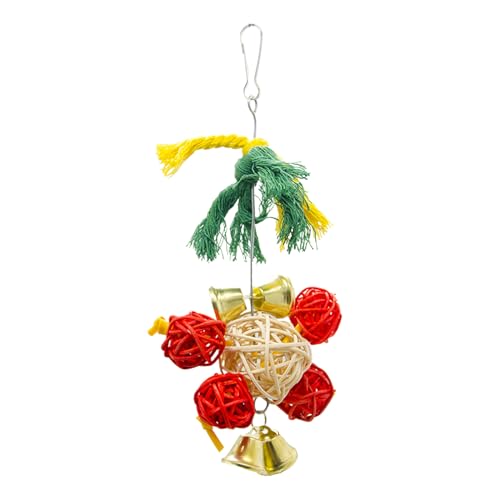 Vansza Sittichspielzeug, Rattan-Bälle, Papageien-Weidenkugel, Glockenspielzeug mit Metallhaken, buntes Kau- und Beißspielzeug, Sittich-Kauspielzeug, Haustierkäfig-Bissspielzeug, Vogelspielzeug für Vansza Sittichspielzeug, Rattan-Bälle, Papageien-Weidenkugel, Glockenspielzeug mit Metallhaken, buntes Kau- und Beißspielzeug, Sittich-Kauspielzeug, Haustierkäfig-Bissspielzeug, Vogelspielzeug für von Vansza