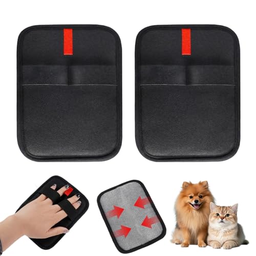 Vartegas Haarentfernungshandschuh, 2er Set Haus Tierhaarentferner Handschuh für Schnell Haaren-Sammeln in großen Flächen, waschbare Fell Magnet Handschuh, Kein Schaden am Stoff (2pcs) von Vartegas