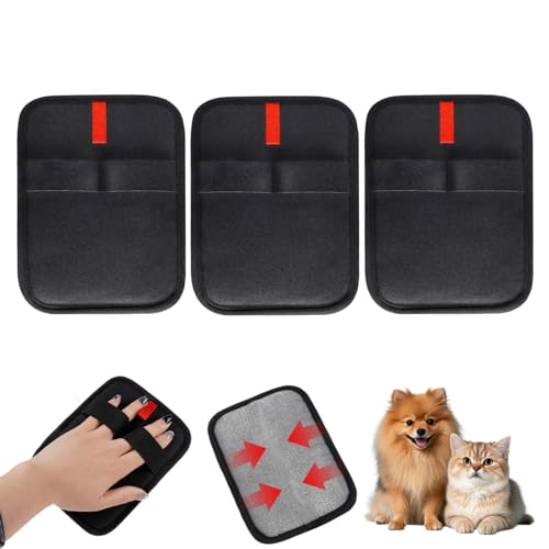 Vartegas Haarentfernungshandschuh, 2er Set Haus Tierhaarentferner Handschuh für Schnell Haaren-Sammeln in großen Flächen, waschbare Fell Magnet Handschuh, Kein Schaden am Stoff (3pcs) von Vartegas
