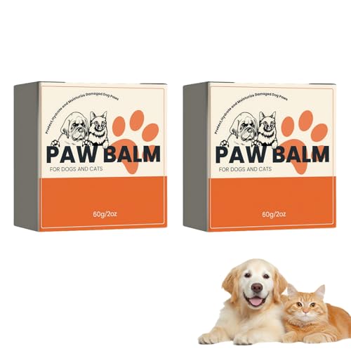Vartegas Pfotenbalsam Hund, Natürliche & Sanfte Pfotenpflege Hund, 30g Hundezubehör, Hundepfoten Balsam Heilt, Tiefen-Restauriert Trockene Rissige Geschädigte Pfoten, für Hunden Katzen (B-2pcs) von Vartegas