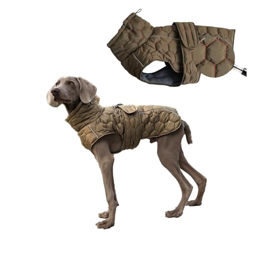 Hunde-Wintermantel, winddichte Hundebekleidung für kaltes Wetter, reflektierend, kalte Wintermäntel für Hunde, verstellbare warme Winterjacke, geeignet für mittelgroße und große Hunde (Größe XXL, von VasedGins