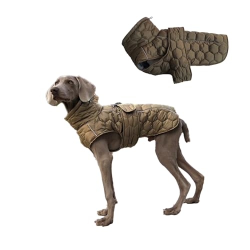 Hunde-Wintermantel, winddichte Hundebekleidung für kaltes Wetter, reflektierender kalter Wintermantel für Hunde, verstellbare warme Winterjacke, geeignet für mittelgroße und große Hunde (Größe XL, von VasedGins
