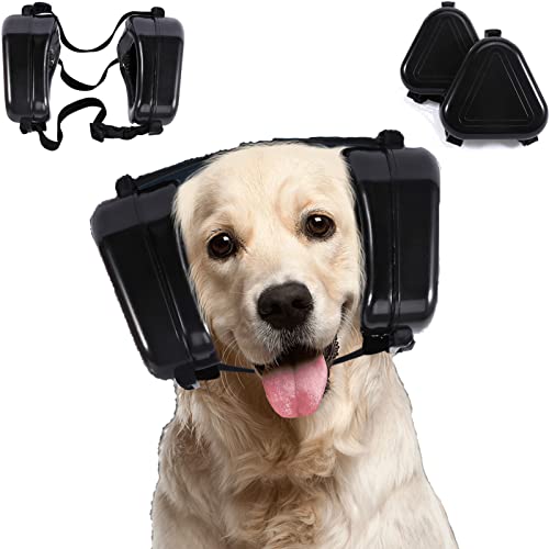 VasedGins Hund Ohrenschützer Lärmschutz, Gehörschutz für Hunde, Ohrenschützer Geräuschreduzierung Hund Gehörschutz, Hunde Ohrenschutz sind verstellbar (Schwarz) von VasedGins