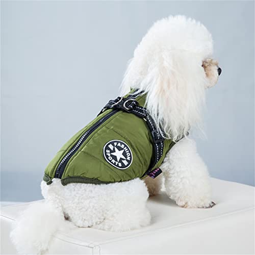 VasedGins Hunde-Wintermantel, wasserdicht, Hundekleidung, Mantel, warme Winterjacke mit Geschirr für kleine, mittelgroße und große Kleidung, kleine Hundemantel, wasserdichte Winterjacke, warme Weste, von VasedGins