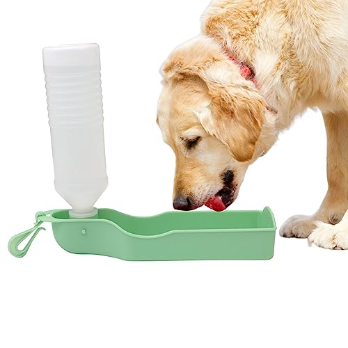 Vastsea Hund Katze Trinkflasche, Tragbare Hund Trinkflasche, Faltbarer Haustier Trinkflasche, für Camping, Spaziergang, Wandern (Grün) von Vastsea