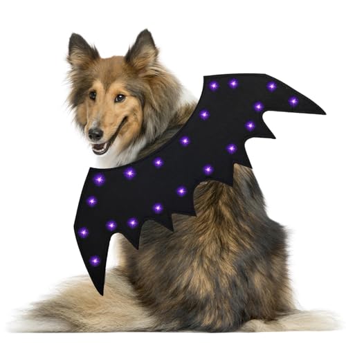 Hunde-Fledermaus-Kostüm, leuchtende Fledermausflügel, Halloween-Kostüm, Katze, Fledermausflügel, Cosplay-Outfit, lustige Partykleidung, coole Bekleidung für mittelgroße und große Hunde, Welpen, Hunde-Fledermaus-Kostüm, leuchtende Fledermausflügel, Halloween-Kostüm, Katze, Fledermausflügel, Cosplay-Outfit, lustige Partykleidung, coole Bekleidung für mittelgroße und große Hunde, Welpen, von Vaudarkit