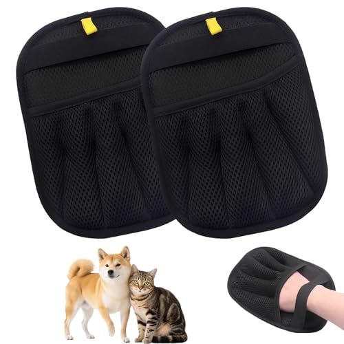 Vauki Static Fellpflegehandschuh für Haustiere, 2 Stück, doppelseitig, Bürste gegen Tierhaare, Hunde und Katzen Vauki Static Fellpflegehandschuh für Haustiere, 2 Stück, doppelseitig, Bürste gegen Tierhaare, Hunde und Katzen von Vauki