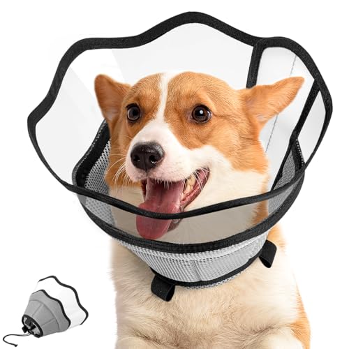 VavoPaw Halskrause Hund Leckschutz, Halskrause Hund nach Op Weiche, Atmungsaktive Schutzkragen Wasserdicht PVC, Verstellbar Leichtgewicht Genesungshalsband, Haustier Elisabethanischer, S, Grau VavoPaw Halskrause Hund Leckschutz, Halskrause Hund nach Op Weiche, Atmungsaktive Schutzkragen Wasserdicht PVC, Verstellbar Leichtgewicht Genesungshalsband, Haustier Elisabethanischer, S, Grau von VavoPaw