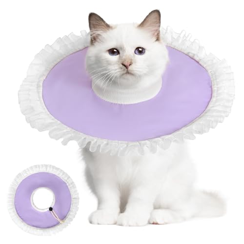 VavoPaw Halskrause Katze, Einstellbar Katze Erholung Halsband, Wasserdicht Weich Anti-Lecken Bite Katze Schutzkragen, Flexible Leicht Haustier E-Kragen Für Katzen Wunde Heilung Nach OP, M VavoPaw Halskrause Katze, Einstellbar Katze Erholung Halsband, Wasserdicht Weich Anti-Lecken Bite Katze Schutzkragen, Flexible Leicht Haustier E-Kragen Für Katzen Wunde Heilung Nach OP, M von VavoPaw