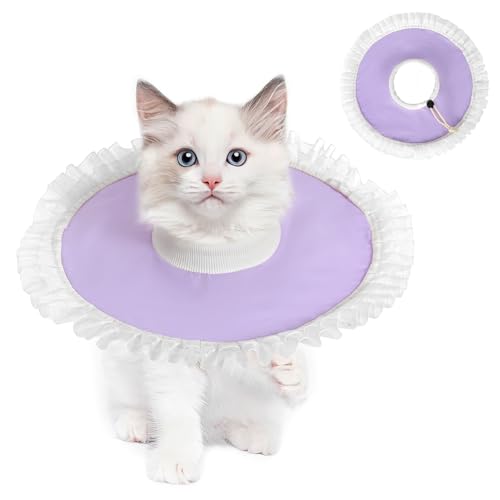 VavoPaw Halskrause Katze, Einstellbar Katze Erholung Halsband, Wasserdicht Weich Anti-Lecken Bite Katze Schutzkragen, Flexible Leicht Haustier E-Kragen Für Katzen Wunde Heilung Nach OP, S VavoPaw Halskrause Katze, Einstellbar Katze Erholung Halsband, Wasserdicht Weich Anti-Lecken Bite Katze Schutzkragen, Flexible Leicht Haustier E-Kragen Für Katzen Wunde Heilung Nach OP, S von VavoPaw