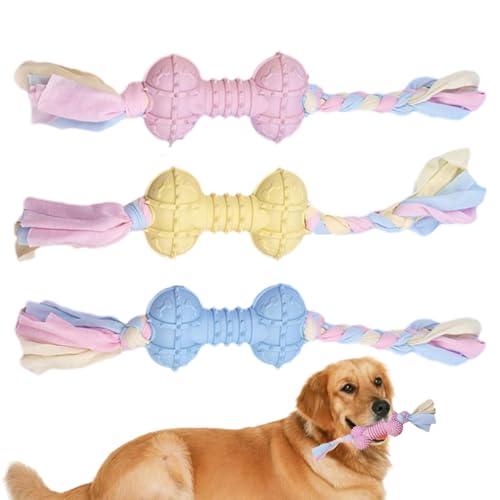 Vbnuyhim Beißspielzeug für kleine Hunde, Kauspielzeug für Welpen, 3-teilig, Kauspielzeug für Hunde für Welpen – wiederverwendbarer Ball mit Hundespielzeug aus Seil, Beißring Vbnuyhim Beißspielzeug für kleine Hunde, Kauspielzeug für Welpen, 3-teilig, Kauspielzeug für Hunde für Welpen – wiederverwendbarer Ball mit Hundespielzeug aus Seil, Beißring von Vbnuyhim