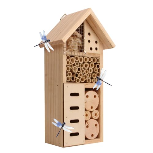 Vbnuyhim Holzhaus und Hotel | Mason Bee Schmetterlingshaus Hotel | Gartenhaus für Dame, Florfliegen, Schmetterling, Biene, Vbnuyhim Holzhaus und Hotel | Mason Bee Schmetterlingshaus Hotel | Gartenhaus für Dame, Florfliegen, Schmetterling, Biene, von Vbnuyhim